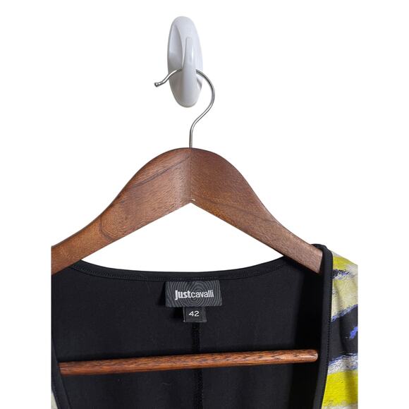 Just Cavalli Abstract Print Bodycon Mini Dress Multi Color Womans 42 - Picture 4 of 8